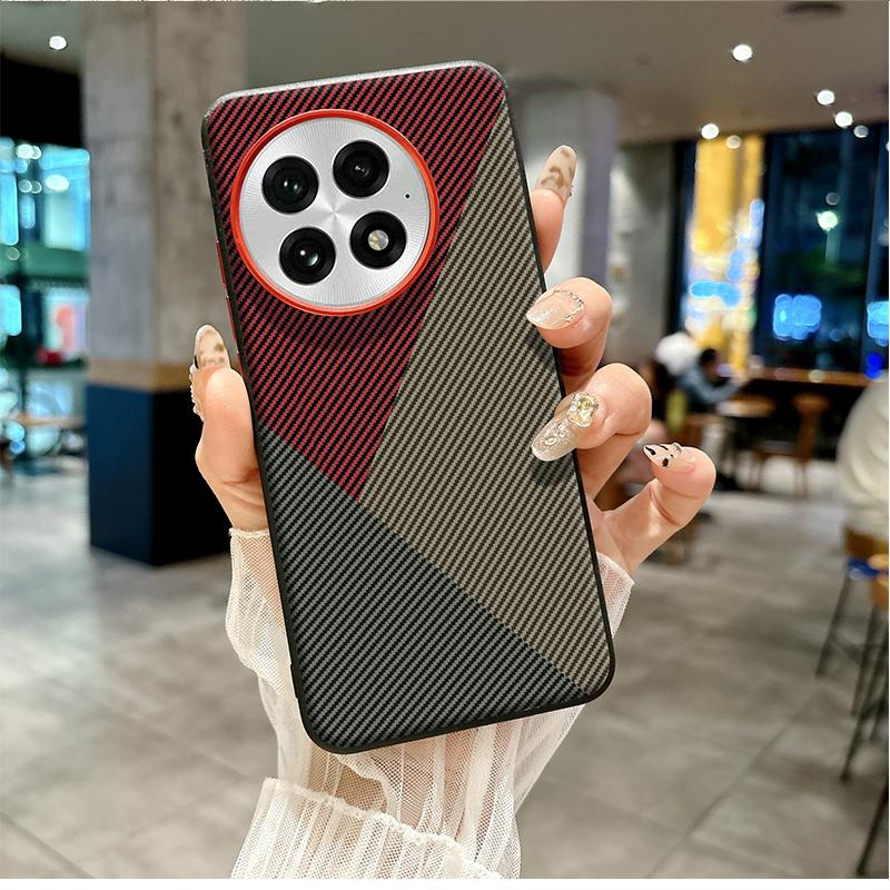 

For OnePlus 13 Ace 5 Pro Case Combination Triangle Texture Plain PU Leather +Hard PC Camera Protection Cover for ACE5 OnePlus 13