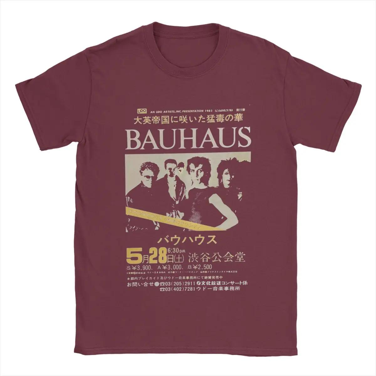 

Bauhaus T-Shirt for Men Leisure 100% Cotton Tee Shirt Crewneck Short Sleeve T Shirts Plus Size Clothes XXXXXL бордовий