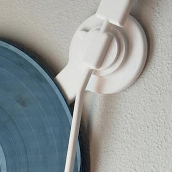 Vinyl Record Wall Mount 3D Printed Player Tonearm Shaped 12" Vinyl Holder No Drills Display Rack for Home Wall Decor