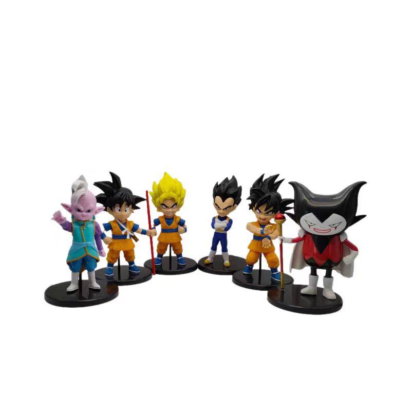 6Pcs Anime Dragon Ball Goku Vegeta Big Devil Super Saiyan Figurine Model Collection PVC Decoration Toys Birthday Gift
