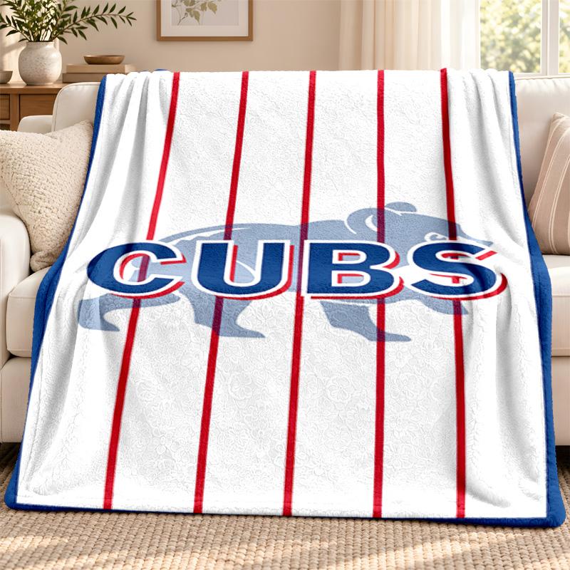 Chicago Cubs blanket Flannel Blanket Soft Cozy Plush Throw for Sofa Bed Lightweight Home Decoration Outdoor camping