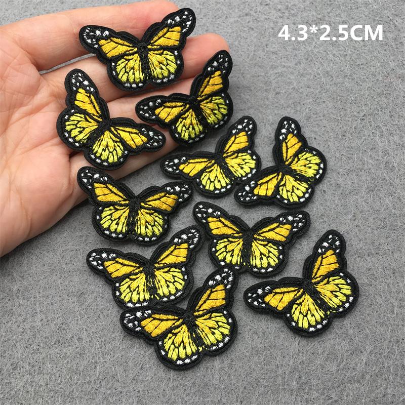 10Pcs Butterfly Patches Applique For Clothing Embroidery Patches On Clothes Diy Ironing Sewing Children Kids Stickers