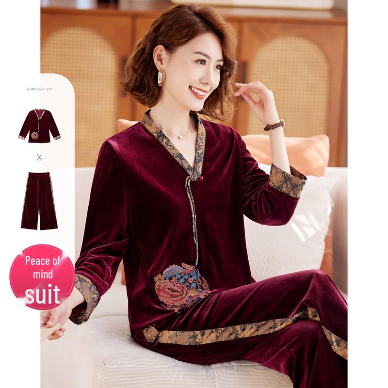 

Пастер Новый Китайский Стиль Бархатный Вышитый Комплект из Двух Предметов XL