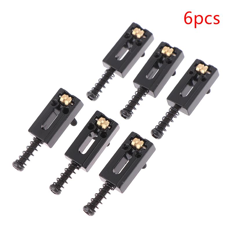 1/6Pcs Zinc Alloy Electric Guitar Roller Bridge Tremolo Saddles For Electric Guitar Replacement Bridge Saddle Set