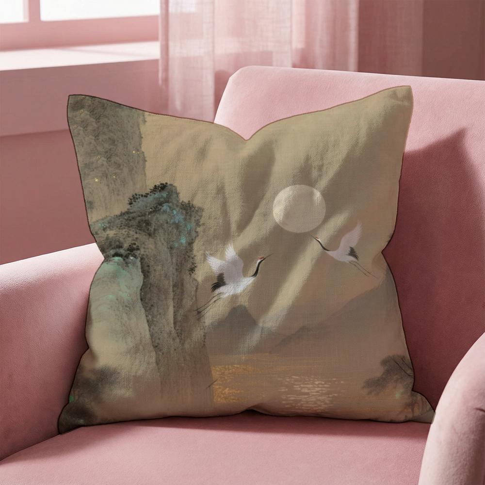 R-Żuraw szary POSZEWKA NA PODUSZKĘ Zwierzę Wielostronna Poszewka na Poduszkę do Domu i Samochodu - Dwustronna, Miękka i Trwała do Codziennego Użytku