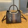 Atmospheric and Large Capacity Women's Tote Bag Spring High End Niche Retro Print Simple Handbag with One Shoulder Crossbody