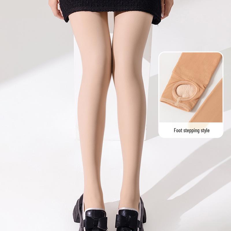 Four Seasons High Waist Natural Nude-Look Fleece-Lined Leggings