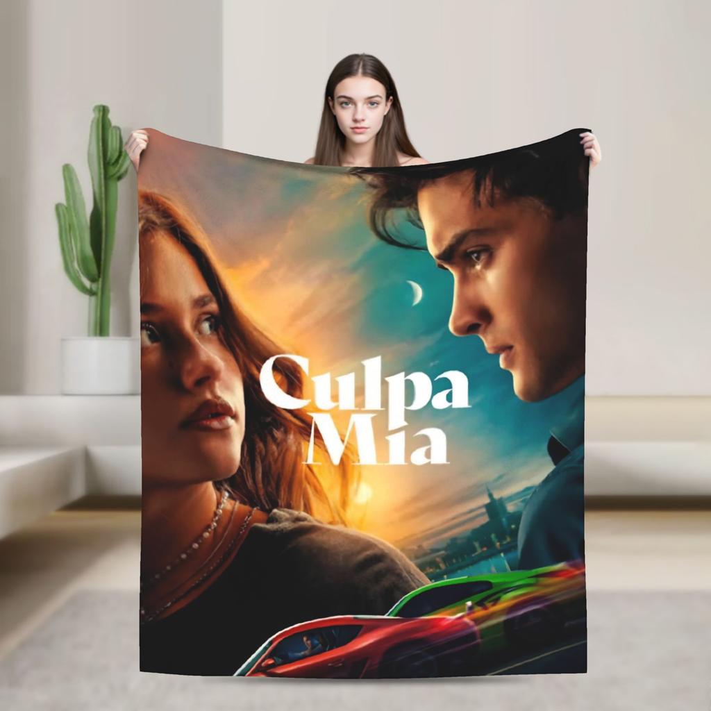 Film Culpa Mia Super Warm Blanket  Airplane Travel Plush Throw Blanket Comfortable Couch Chair Flannel Bedspread Sofa Bed Cover