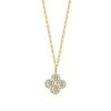 18K Gold Plated Clover Flower Necklace Women Dainty Accent Clavicle Chain Minimalist Jewelry