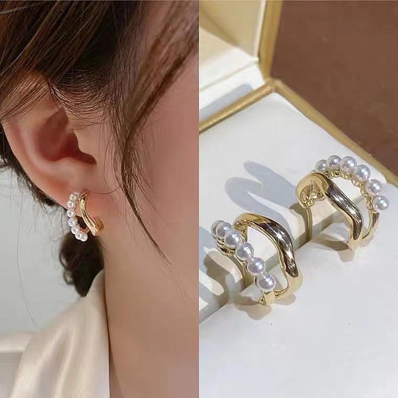 Luxury Female Big Round Hoop Earrings For Women Zircon Stone Earrings Trendy Fashion Wedding Jewelry Gift