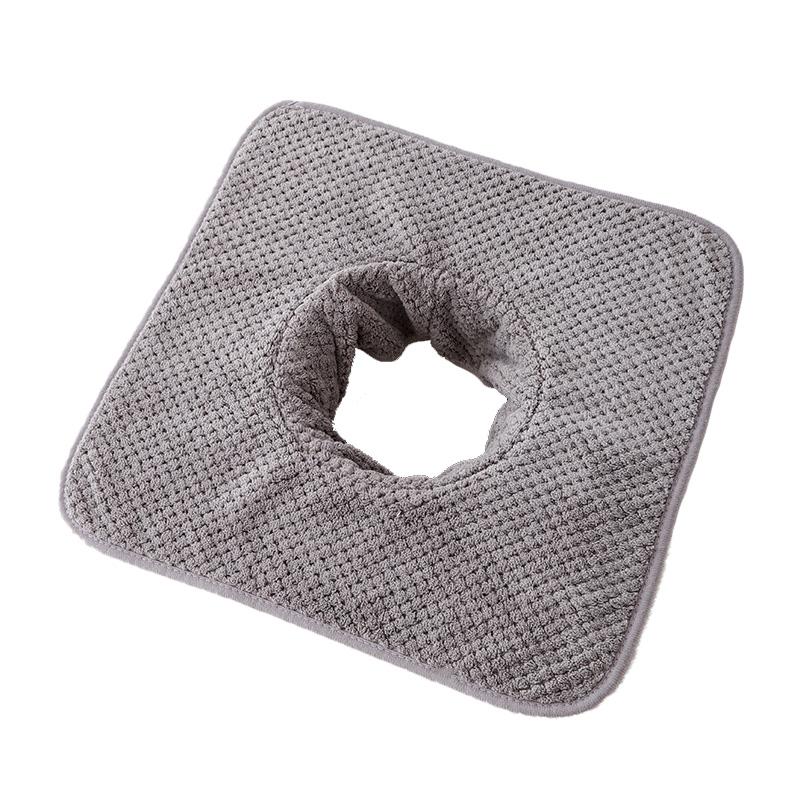 

1 шт. Beauty SPA превосходного качества 35*35 см утолщенный коралловый флис мягкий с отверстием для губ удобное полотенце для массажа лица 35*35cm серый