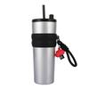 Car Ice Cooler Cup with Straw - 304 Stainless Steel Insulated, Large Capacity Household Water Cup  