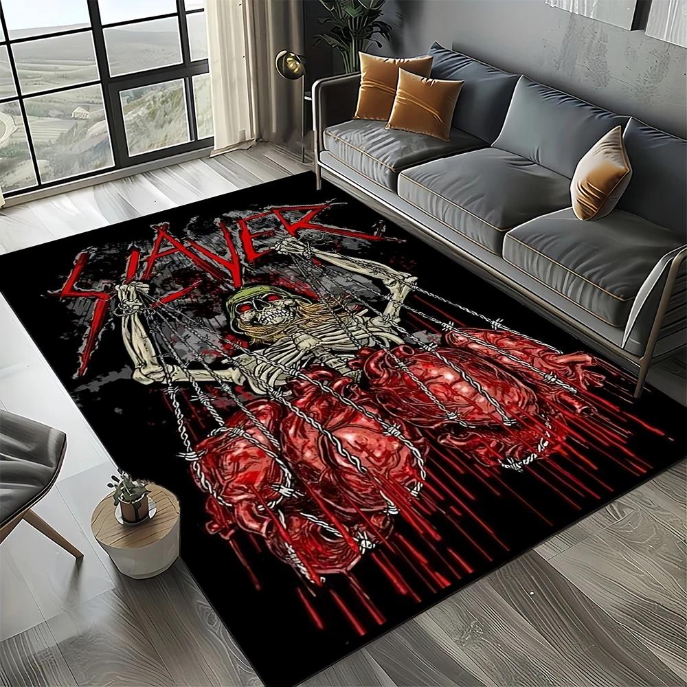 27 Style Slayer Heavy Metal Rcck Band Sign Carpet Rug for Living Room Bedroom Home Sofa Decoration,Kid Play Non-slip Floor Mat
