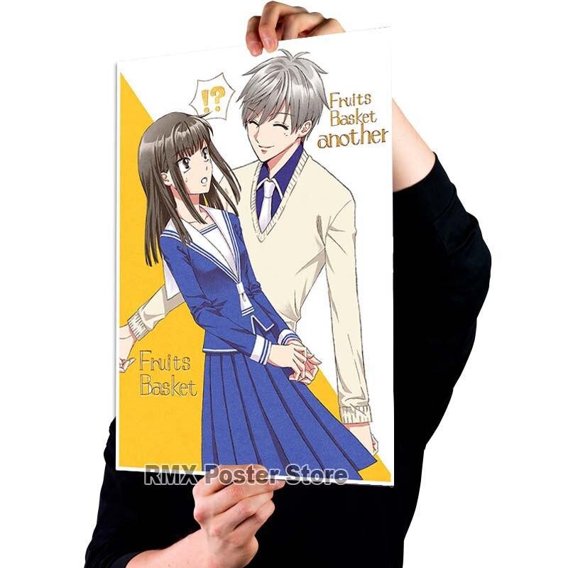 Imprimare HD Anime Coș cu fructe Postere hârtie acoperită albă Poster de pictură Wall Art Decor Living Room Home Bar Decor Imagini