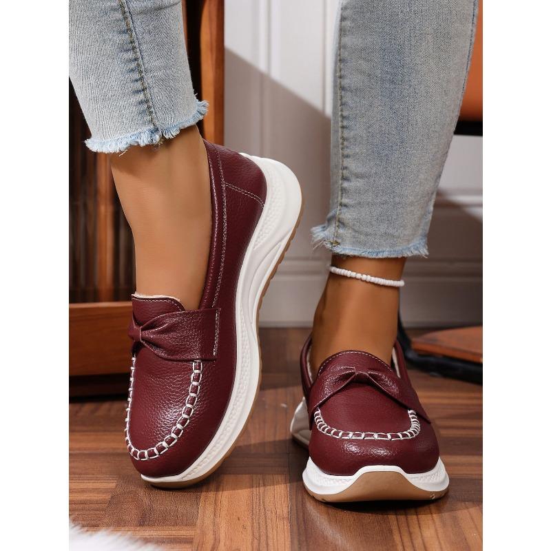 Winter 2025 New Platform Fleece Warm Cotton Shoes Women's Plus Size Comfortable Bow Comfortable Sneakers