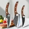 3 STuks Keukenmessen Set Vleesbijl Koksmes Set Hakken & Snijden & Ontbenen Japans Mes Heavy-Duty Slagersmes
