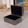 Antique Jewelry Storage Box Home Decoration Zinc Alloy Hardware Travel Friendly European Flower Carved Case