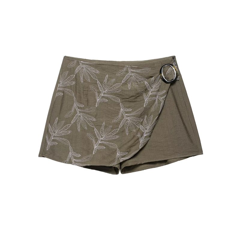 

Autumn New Arrival Fashion Style Foreign Trade Women s Clothing Short Sleeve Embroider Shirt Double Breasted Culottes 3564156 3564157 Culottes L