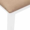 Bench 90 cm White Solid Rubberwood