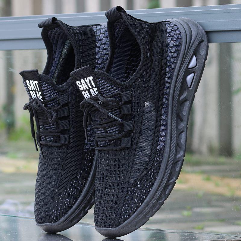 Summer Men's Shoes Ice Silk Mesh Shoes Casual Running Sports Shoes Thin Hollow Student Breathable Deodorant Men's Shoes