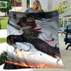 Famous Film Role Nezha Printed Soft Blanket Living Room Bedroom Sofa Bed Blanket Gift Portable Picnic Blanket Luxury Gift