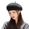 British Style Retro Beret Autumn and Winter Hat for Women Warm Literary Painter Hat Korean Style Versatile Big Head Squash Hat