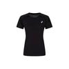 Round Neck Moisture Wicking Comfortable Breathable Short Sleeve T-Shirt Women Tops Black 2032C922-001