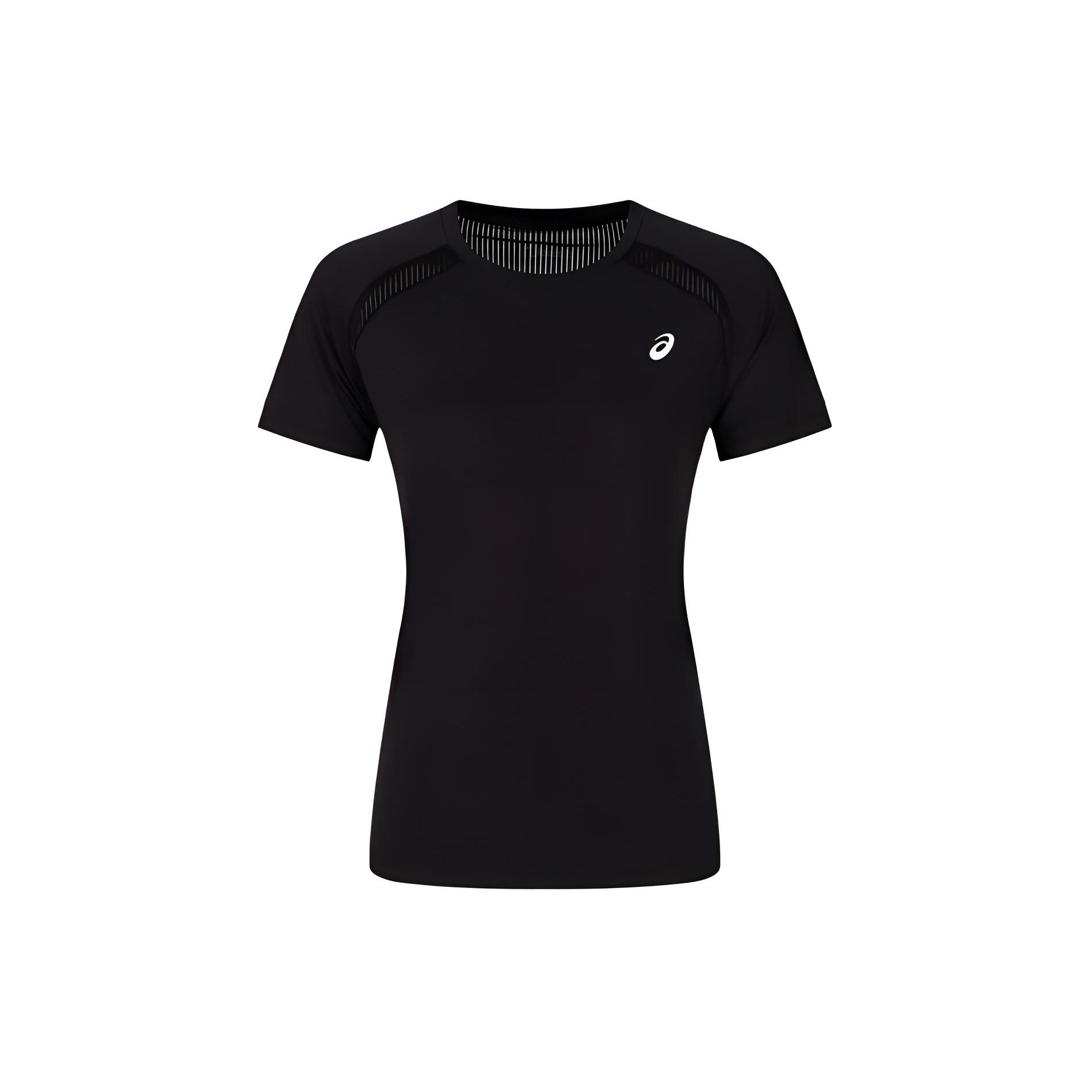 

Asics Круглый вырез горловины влагоотводящая удобная дышащая футболка с коротким рукавом женские топы черные 2032C922-001 M