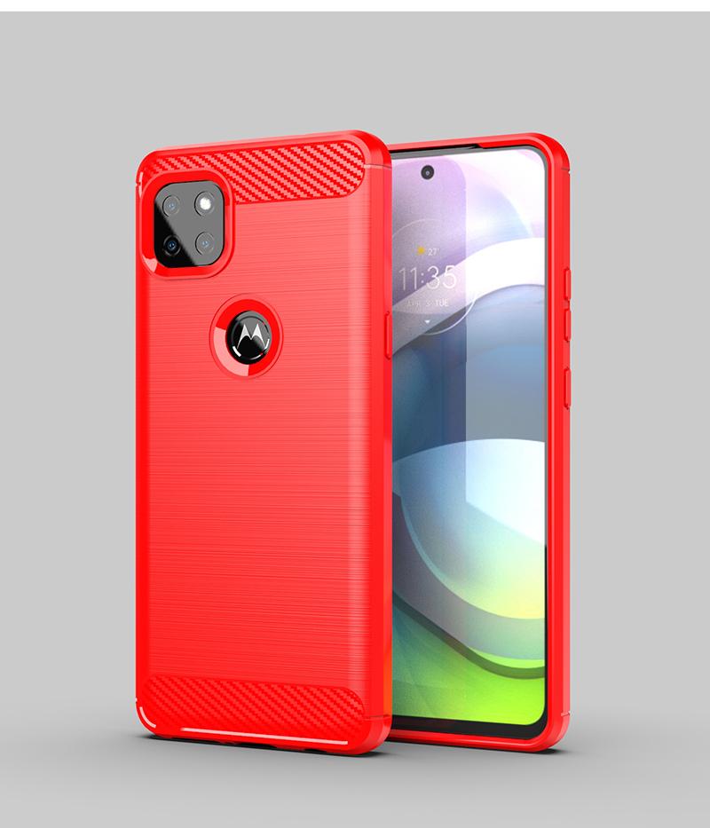 For Motorola One 5G Ace Case Bumper Rubber Silicon Carbon Fiber Cover For Motorola One 5G Ace Case For Moto One 5G Ace Case 6.7