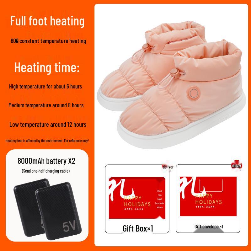 Unisex Smart Heated Snow Boots with USB Charging and Three-Level Temperature Control