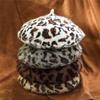 Vintage Weiche Beanie Mütze Baskenmützen für Damen Leopardenmuster Hut Französischer Hut Baskenmütze