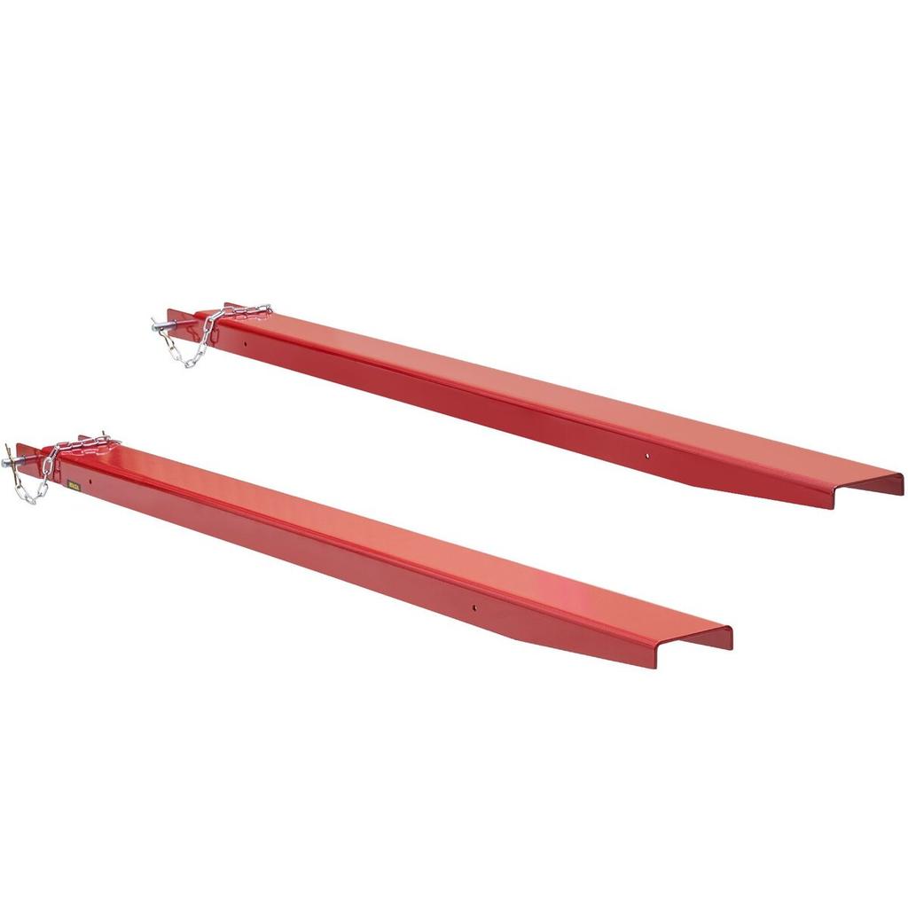 Pallet Fork Extensions, 72" Length 4.5" Width, Heavy Duty Carbon Steel Fork Extensions for Forklifts, 1 Pair Forklift Extensions with Pins, Forklift
