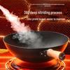 COOKER KING Traditional Cast Iron Flat-Bottom Wok