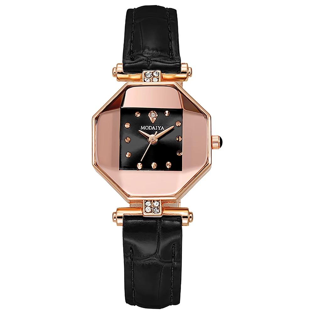 Retro Women's Wrist Watch Light Luxury Quartz Wristwatch Rhinestone Quartz Watch  Daily Use