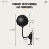 Helmet Hanger Wall Mount 180° Motorcycle Bicycle Helmet Rack Motorbike Cycling Clothes Coat Jacket Cap Bag Wig Key Display Rack