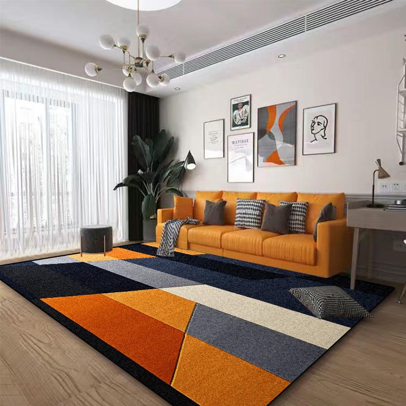 Nordic Abstract Geometric Carpet for Living Room Plush Decoration Home Modern Non-slip Floor Mat Washable Bedroom Cloakroom Rugs