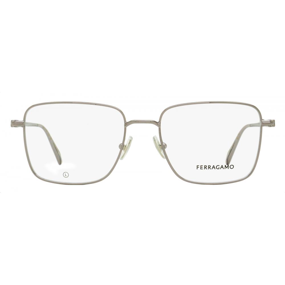 Salvatore Ferragamo Ferragamo Men S Rounded Rectangular eyeglaSSeS Sf2231 021 Light Ruthenium 53mm 021