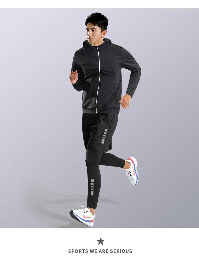 Herren Sportset: Laufen & Fitnessstudio Schnelltrocknend Hochelastisches Outfit