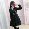 Women's Beige Fleece-Lined Trench Coat: British & Korean Style, Thickened, Long-Sleeved, Mid-Length, Autumn/Winter Warm & Stylish.