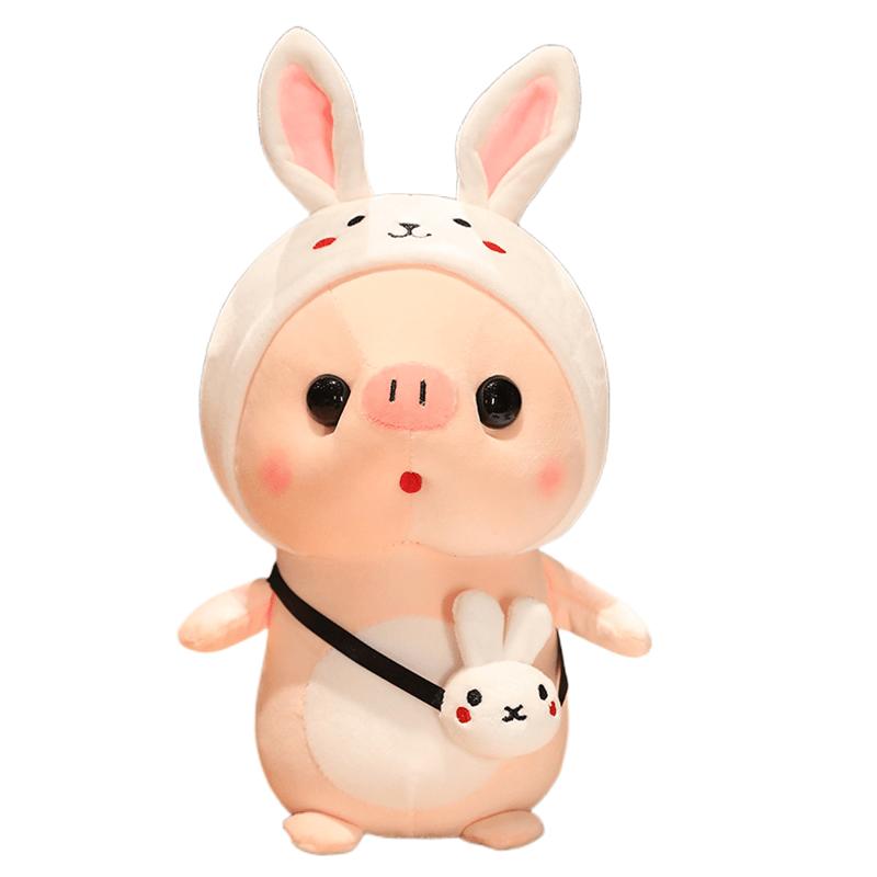 Kawaii Pig Plush Toy Stuffed Animal Piggy Cosplay Bunny Unicorn Dinosaur Sunflower Plushie Doll Pillow Room Decor Birthday Gift