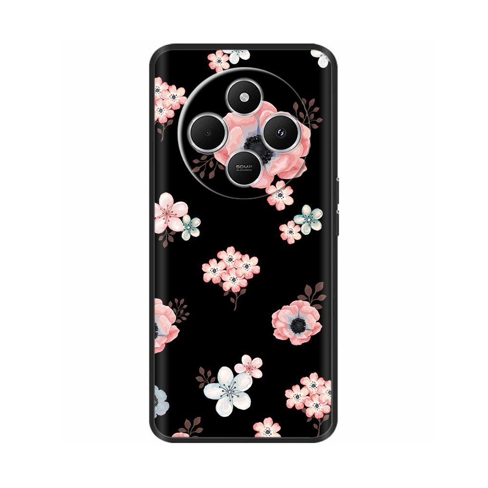 Luxury Painted Case For Redmi 14R 5G Soft Black Silicone Bumper Back Cover for Xiaomi Redmi 14R 14C Cases Funda Shockproof Shell