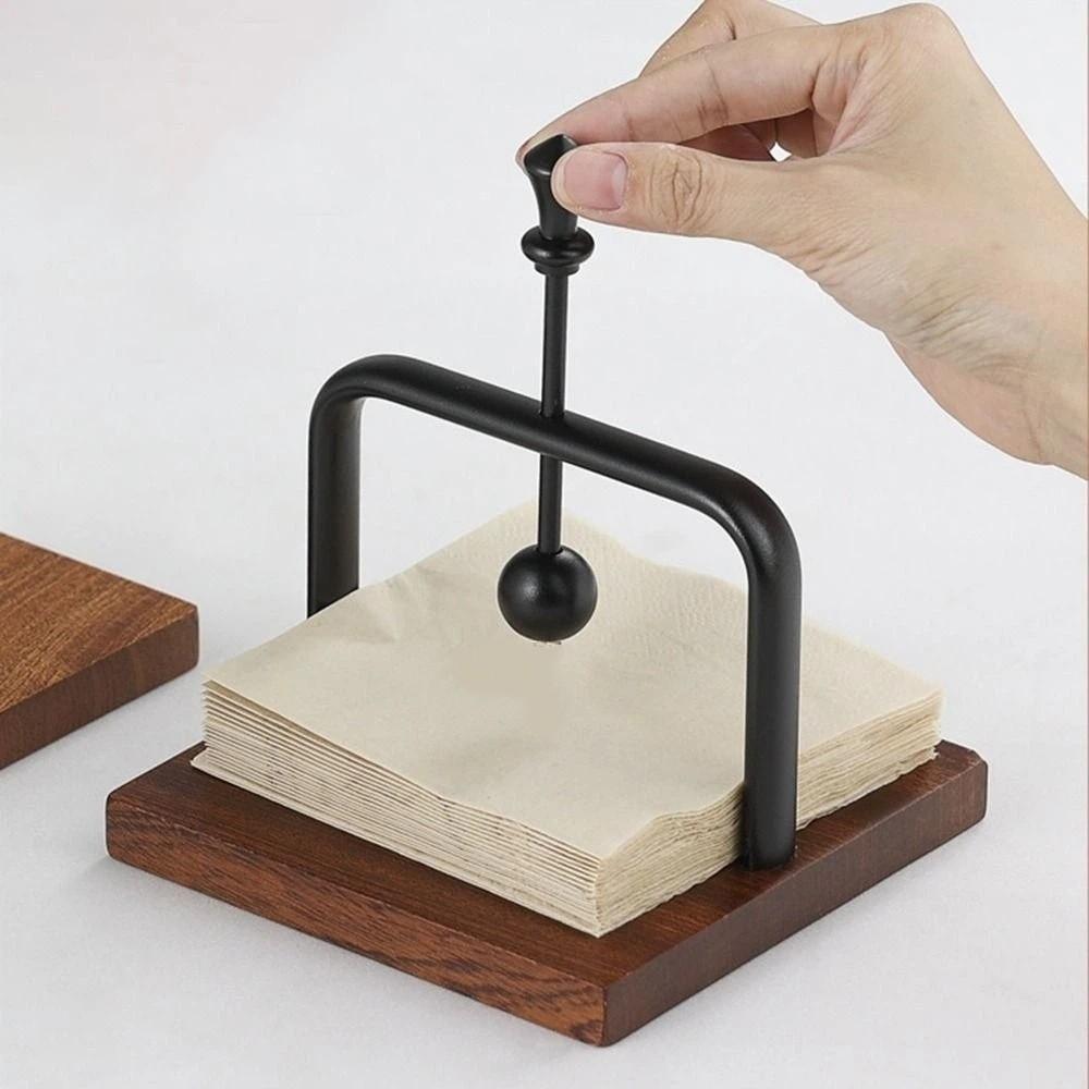 Square Design Tabletop Tissue Holder Smooth Tissue Storage Box Napkin Dispenser  Restaurant
