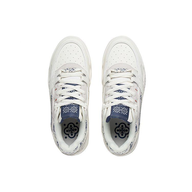 Li Ning Abrasion Resistant Breathable Low top Skateboard Shoes Women's Ecru AGCS252-10