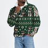 Men's Fall Winter Flannel Christmas Print Sweatshirt Casual Holiday Pullover Top