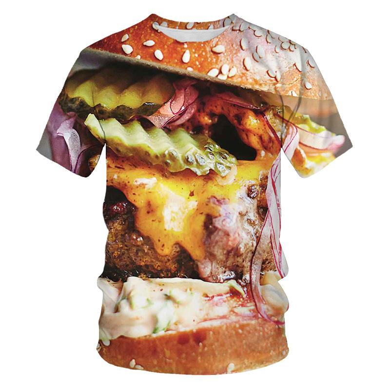 Creative Taco Tuesday Graphic T Shirt for Men Tops 3d Printed Hamburger   T-shirt Women Streetwear Oversized Summer Short Sleeve