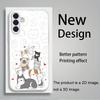 Cute cartoon animal silver plated glass phone case suitable for Samsung Galaxy S26 S25 S24 S22 S21 S20 FE/Ultra/Plus anti drop