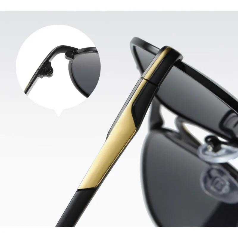 New Polarized Men Pilot Vintage Sun Glasses Photochromic Metal Frame Sunglasses Women Driving Eyewear Goggles Uv400