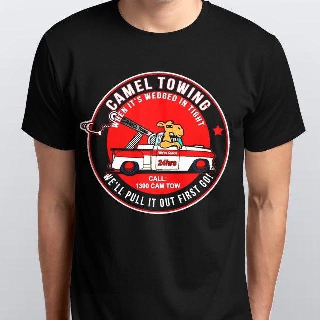 Men s and Women s T-shirts CAMEL TOWING NEW BLACK WHITE T-SHIRT S,M,L,XL,2XL XXXL