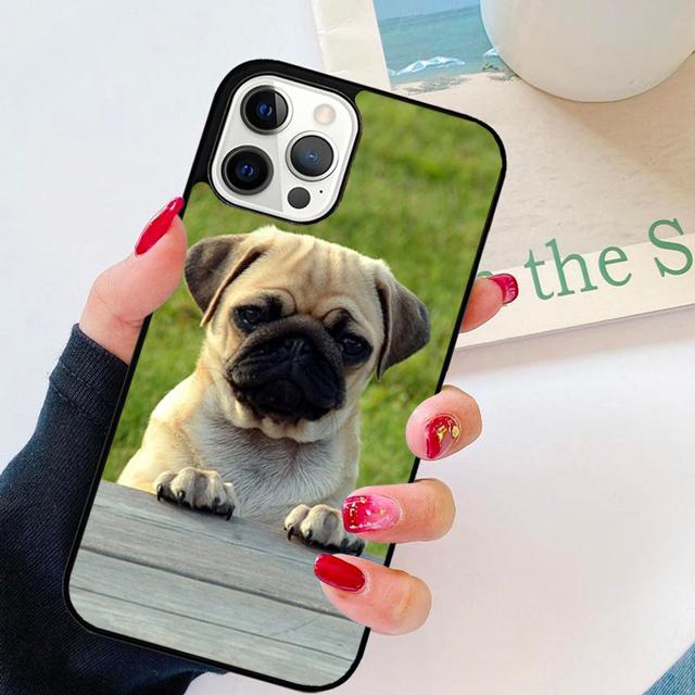 Coole Verrückte Mops Hund Handyhülle Cover Für iPhone 17 Air 16 15 14 Plus apple 16 11 12 13 Pro Ma coque