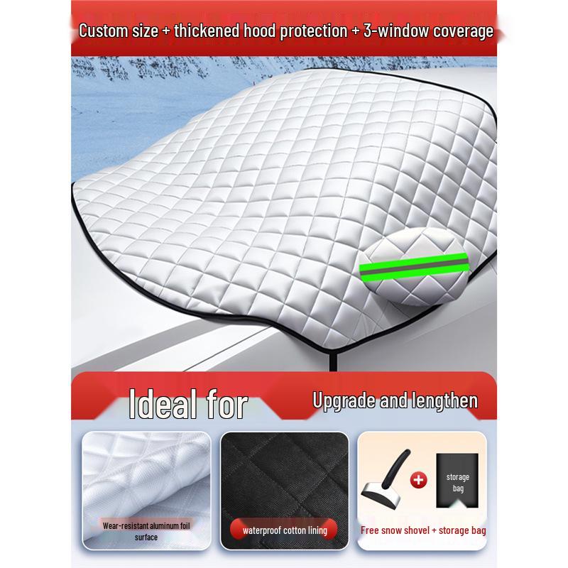 

Anti-Frost Windshield Car Cover - Snow & Sun Protection Ideal Custom Thick Cotton Cover світло-сірий колір